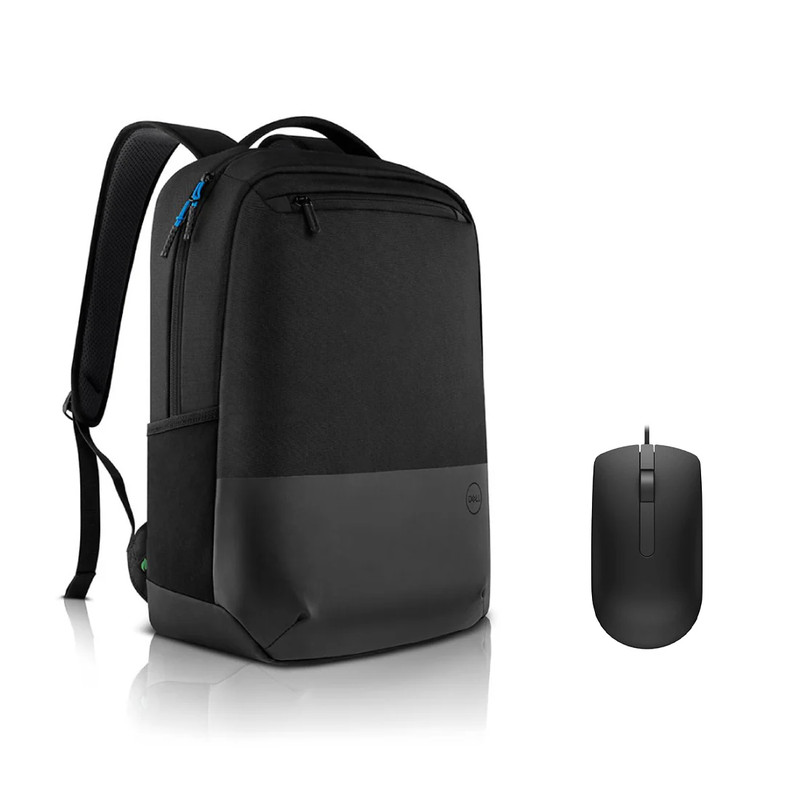 Dell PO1520PS Backpack & MS116 Wired Optical Mouse - Black - حقيبة حاسوب محمول و فأرة
